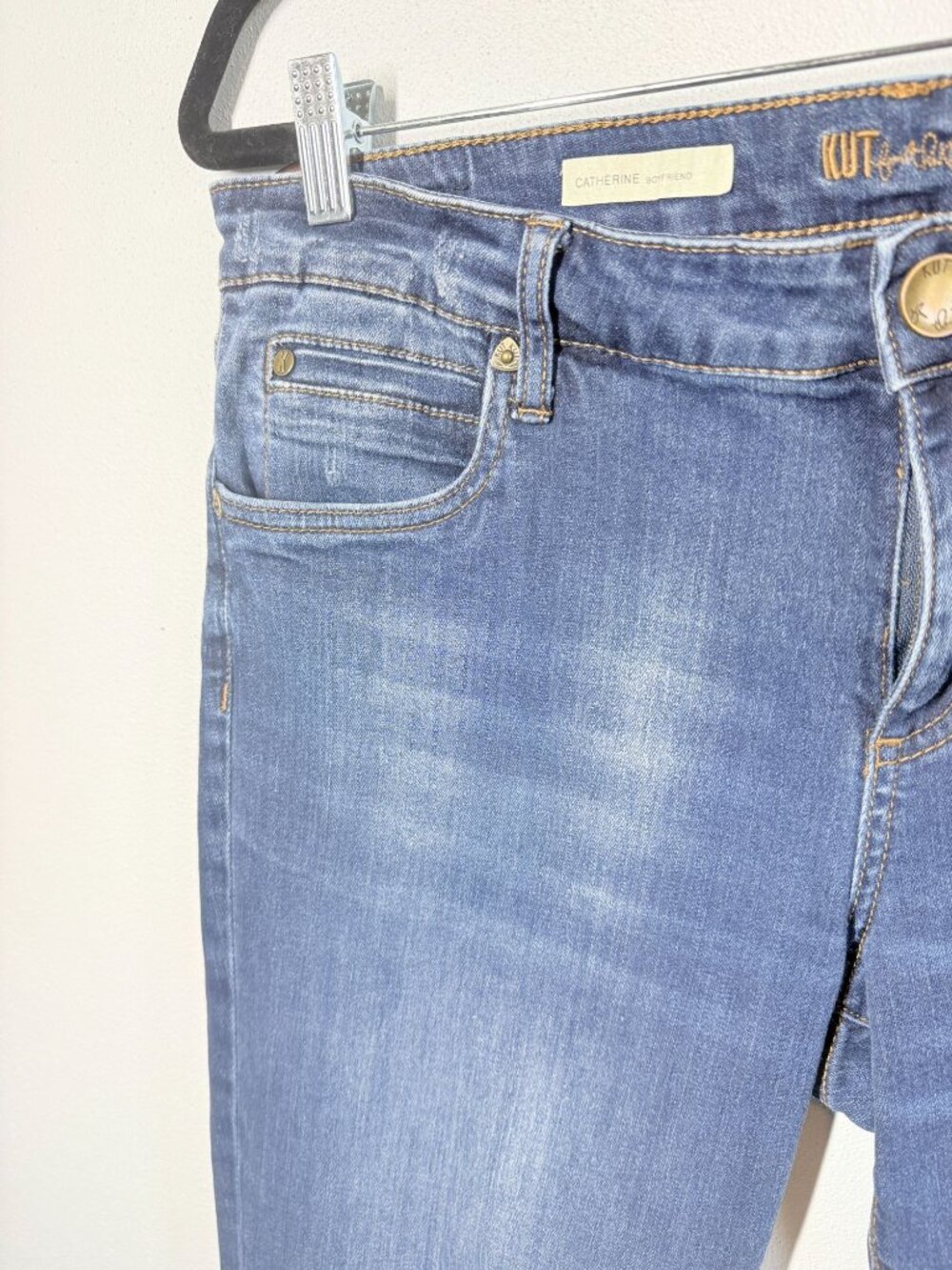 Kut From The Kloth Catherine Boyfriend Jeans Size 12 Stretch Cropped Casual - Picture 5 of 12
